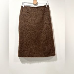 French Connection Wool Blend Brown Skirt
